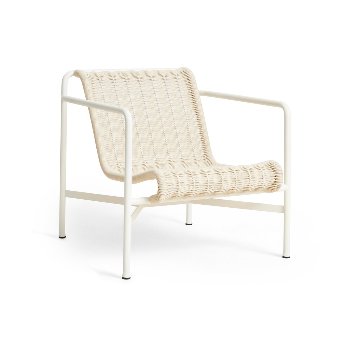 HAY Palissade Cord Low loungestoel Cream white | Scandinavisch Interieur | Wit