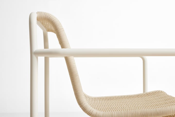 Palissade Cord Low loungestoel, Cream white HAY