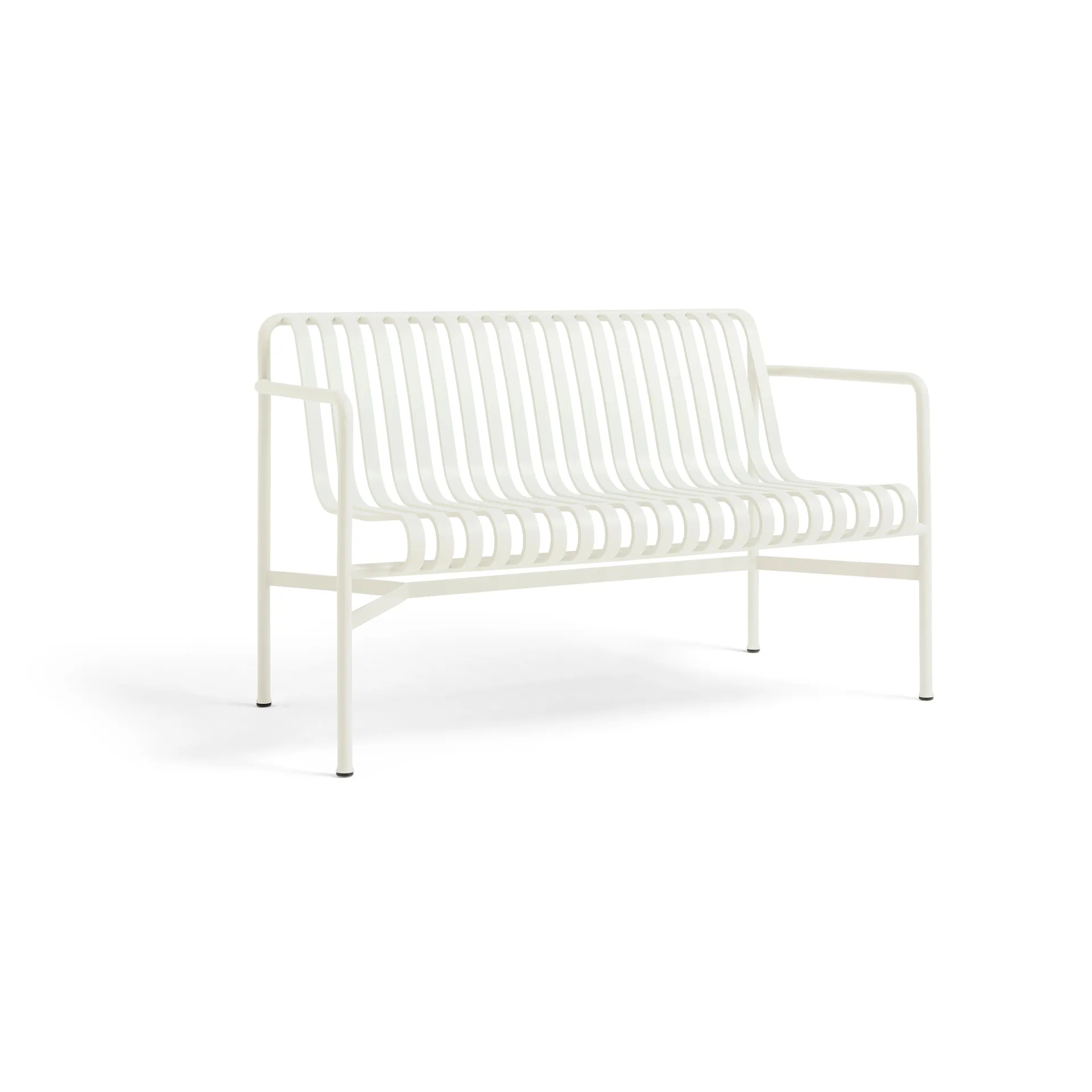 Palissade Dining bank met armleuningen, Cream white HAY