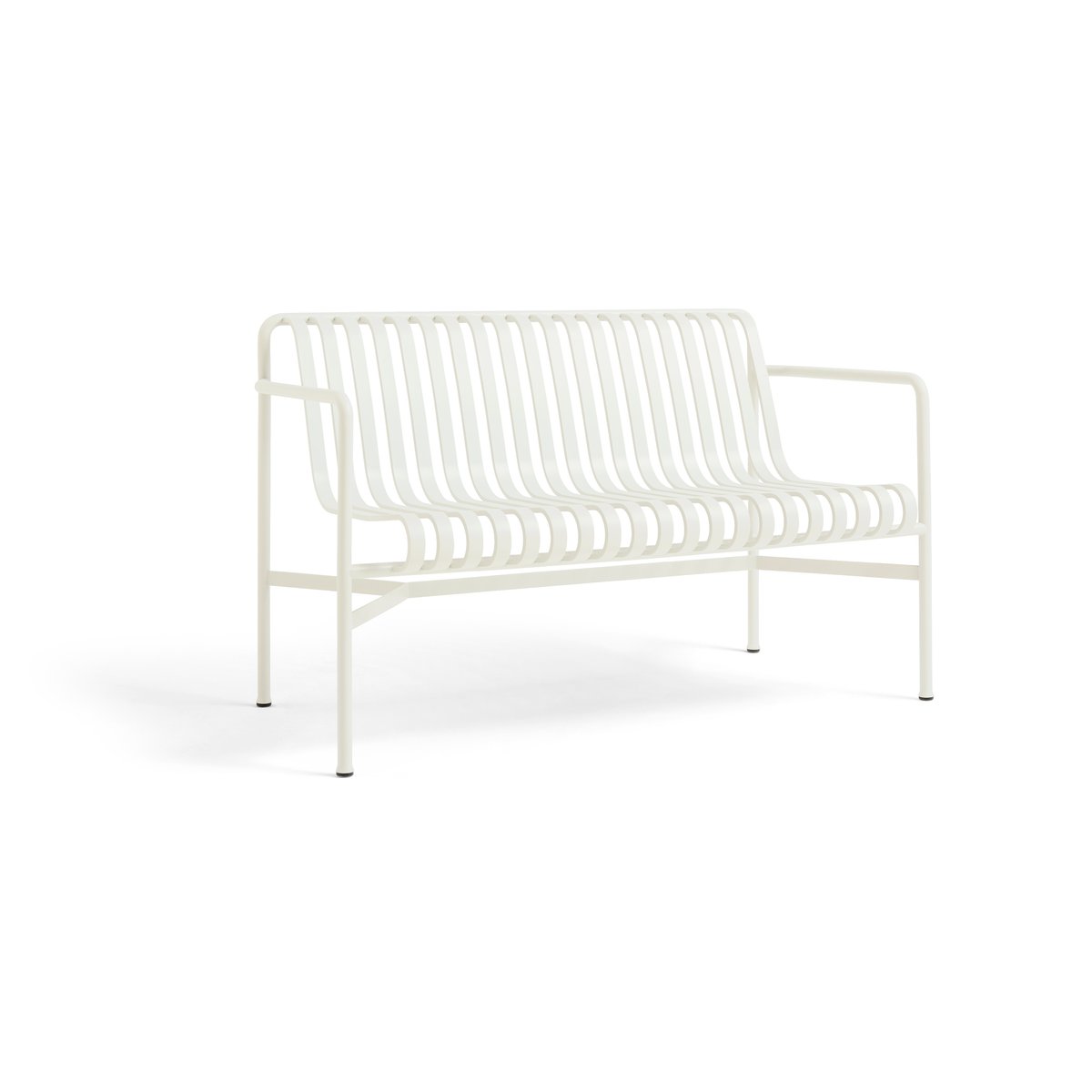 HAY Palissade Dining bank met armleuningen Cream white