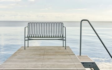 Palissade Dining bank met armleuningen - Hot galvanized - HAY
