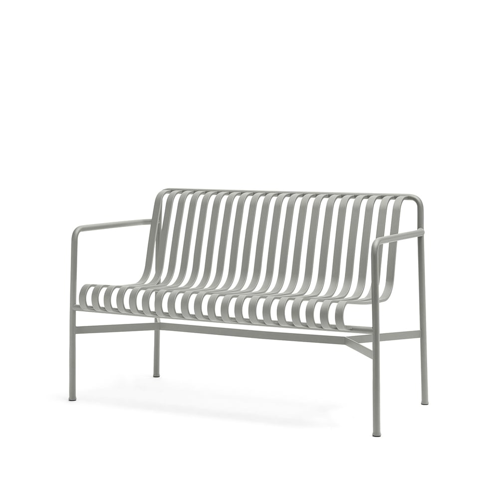 HAY Palissade Dining bank met armleuningen Sky grey