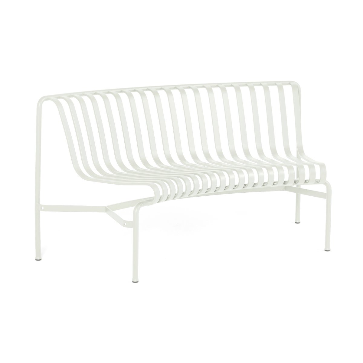 HAY Palissade Dining parkbank met naar binnen gebogen rugleuning Cream white