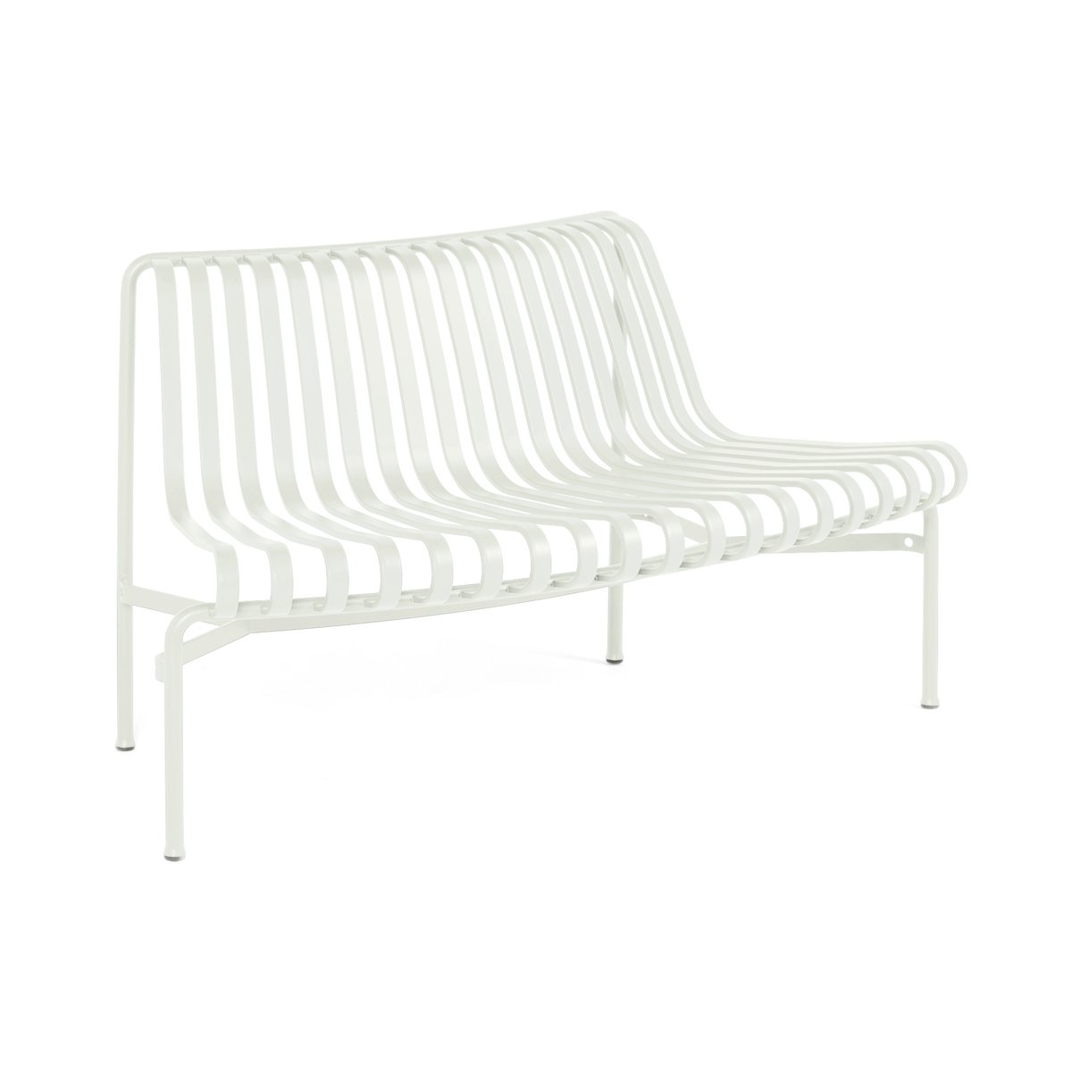 HAY Palissade Dining parkbank met naar buiten gebogen rugleuning Cream white