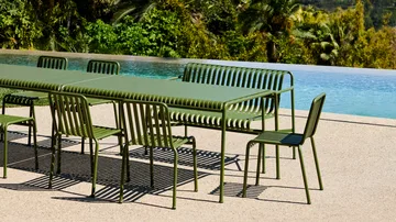 Palissade eetgroep 4 stoelen 170x90 cm - Olive - HAY