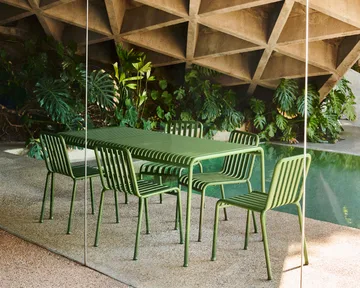 Palissade eetgroep 4 stoelen 170x90 cm - Olive - HAY