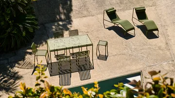 Palissade eetgroep 4 stoelen 170x90 cm - Olive - HAY