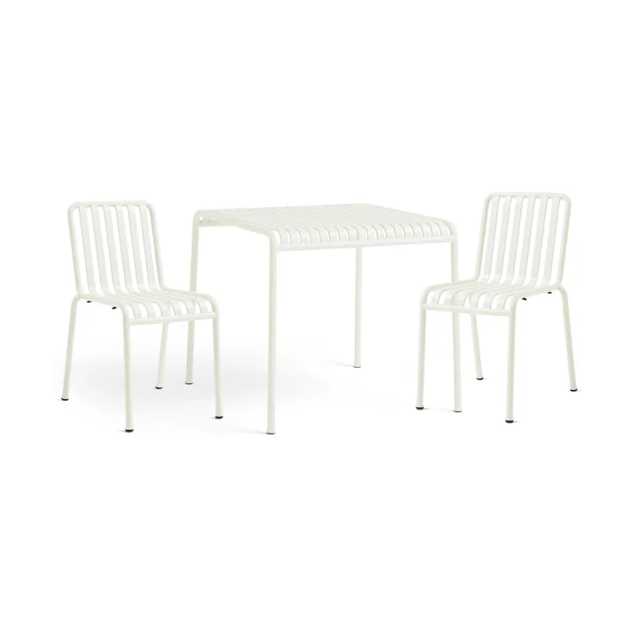 Palissade eetset 2 stoelen 82,5x90 cm cream white - HAY