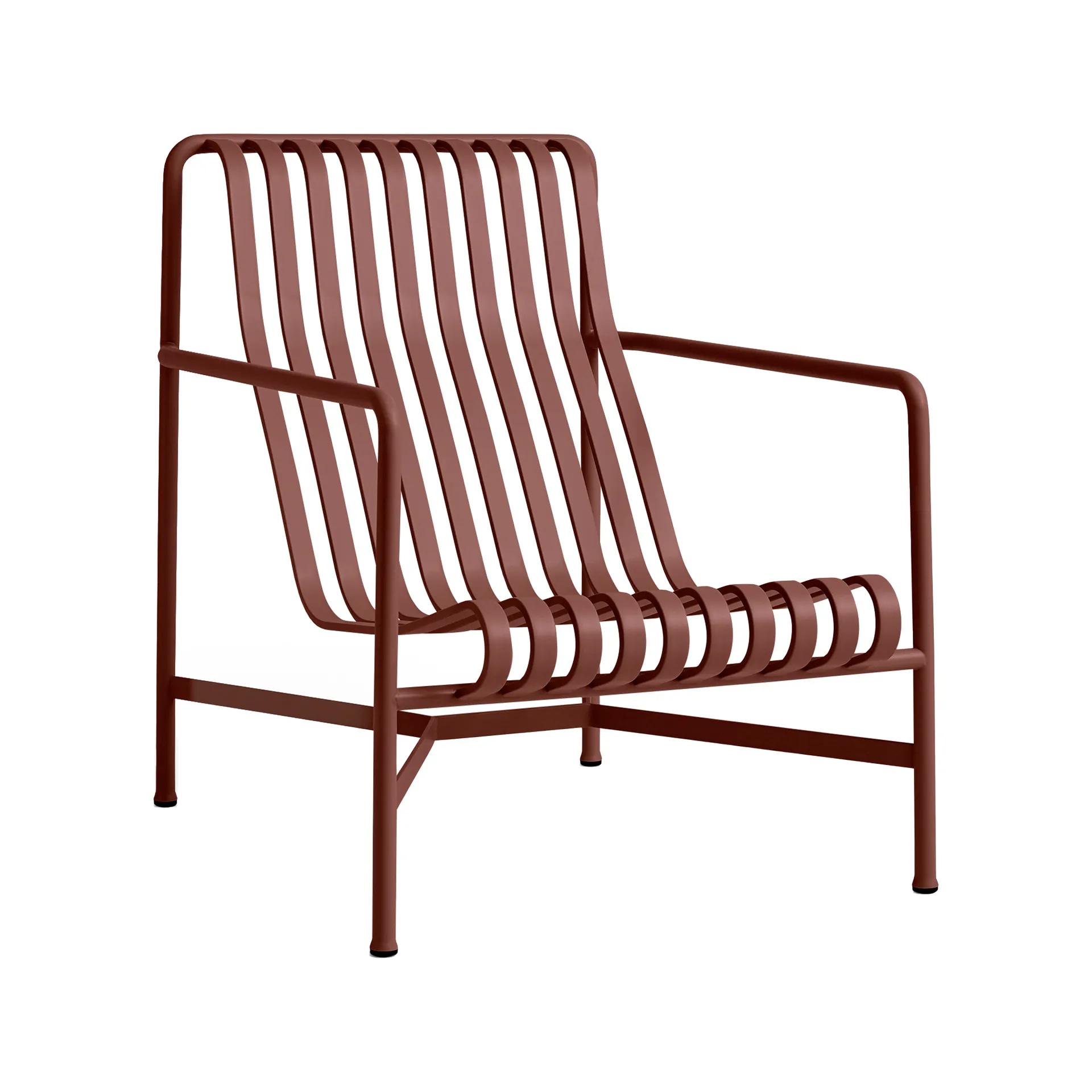 Palissade High loungefauteuil, Iron red HAY