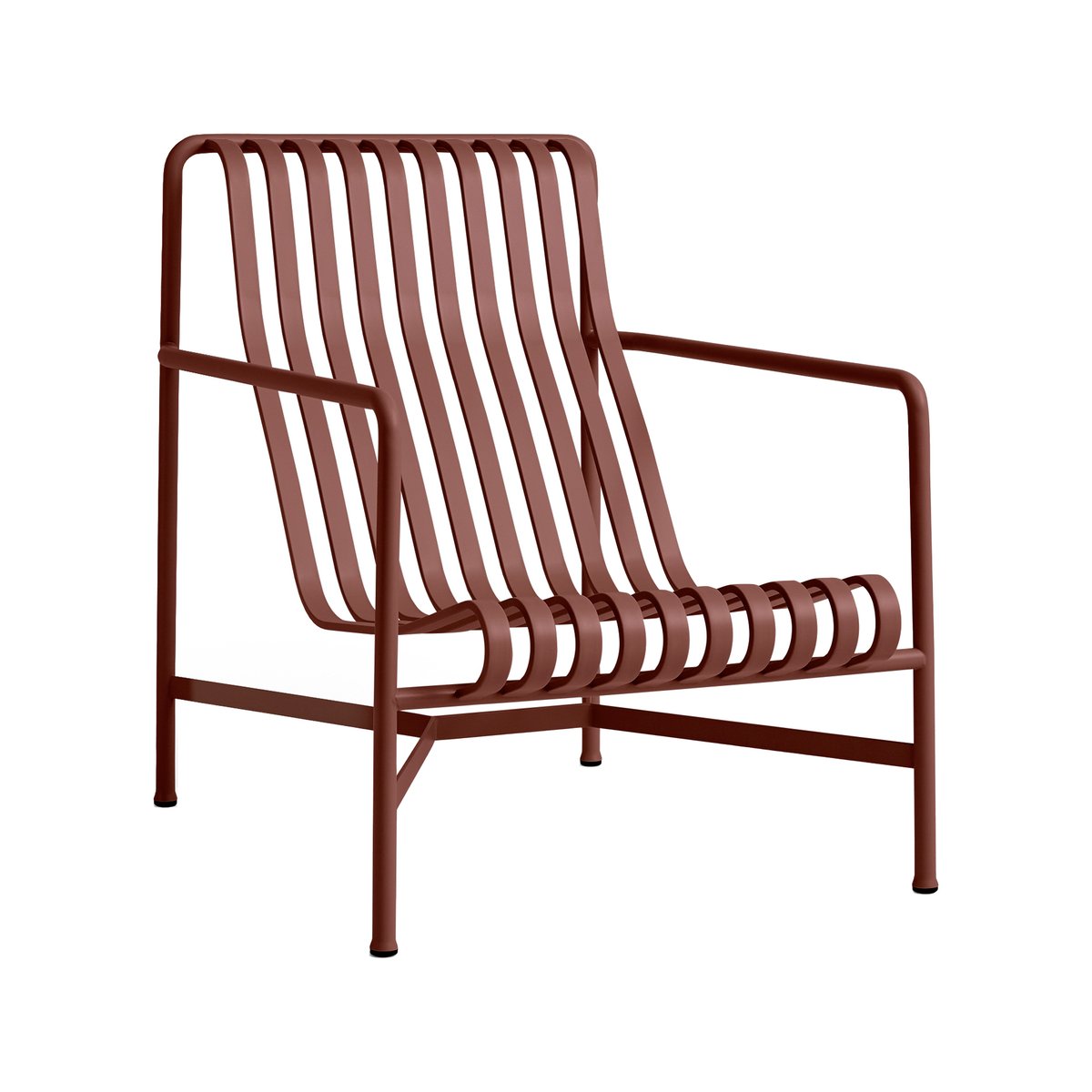 HAY Palissade High loungefauteuil Iron red | Scandinavisch Interieur | Tuinstoelen | Rood