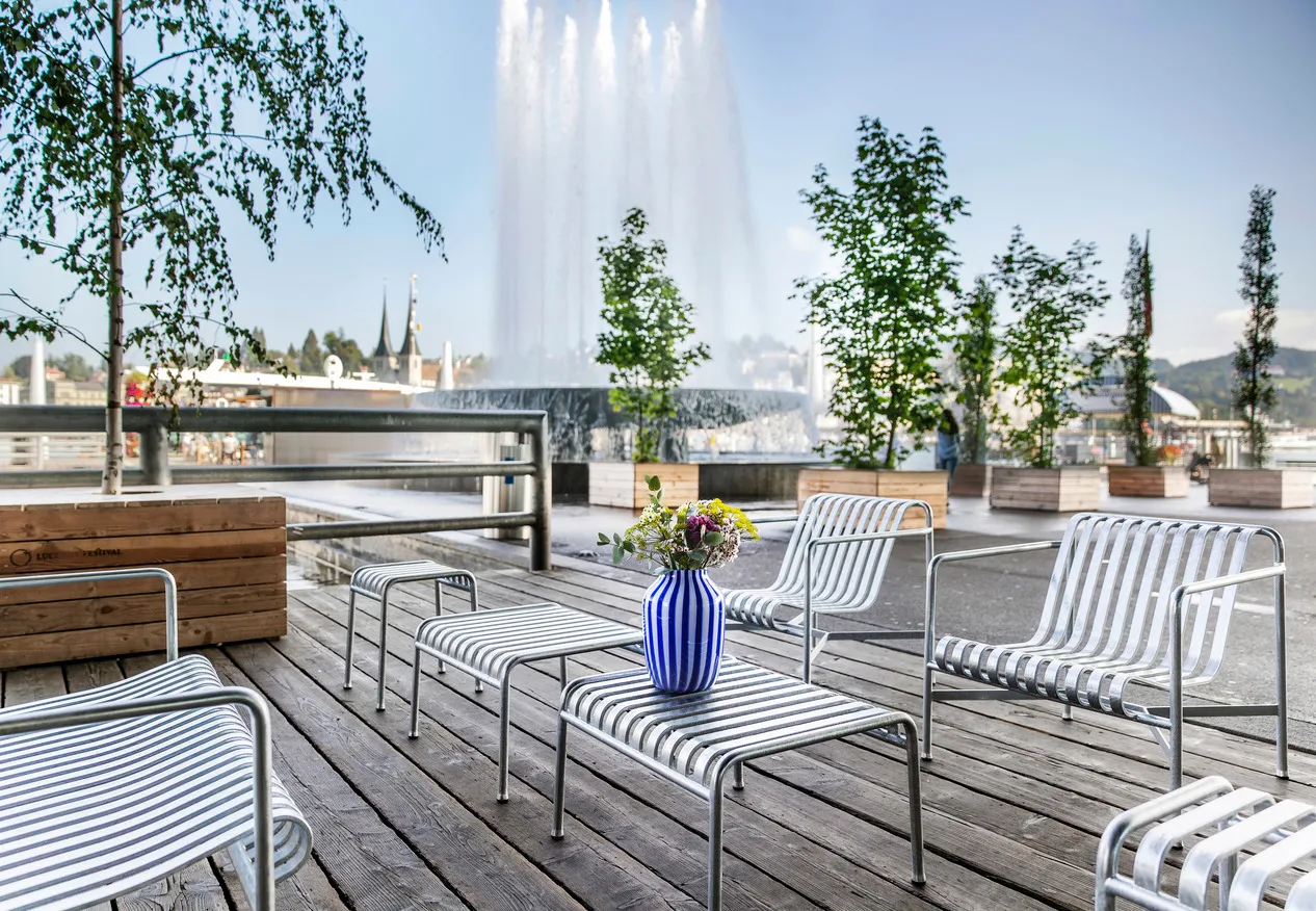 Palissade loungebank, hot galvanized HAY