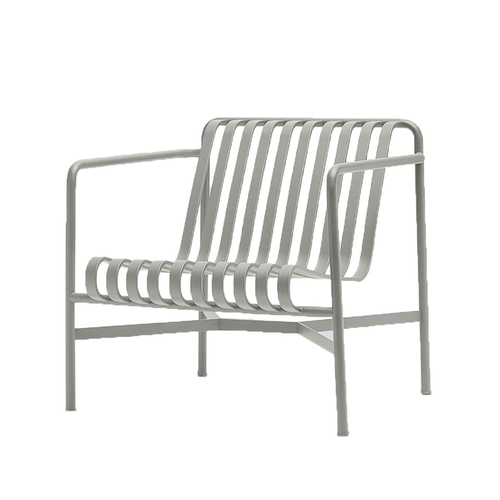 HAY Palissade Low loungefauteuil Sky grey | Scandinavisch Interieur | Tuinstoelen | Grijs