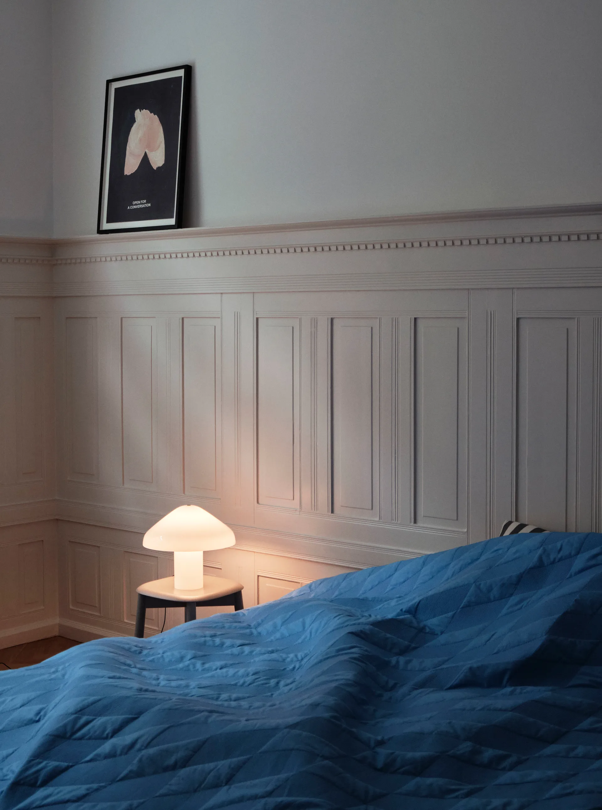 Pao Glass tafellamp Ø35 cm, Wit-opaalglas HAY