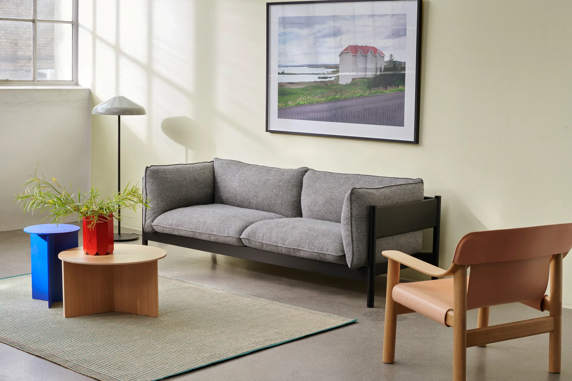 Pao Steel vloerlamp Ø47 cm, Cream white HAY