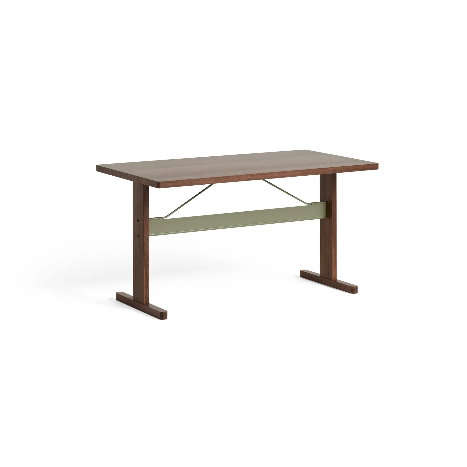 Passerelle eettafel 160x85x74 cm, Walnoot – thyme green HAY