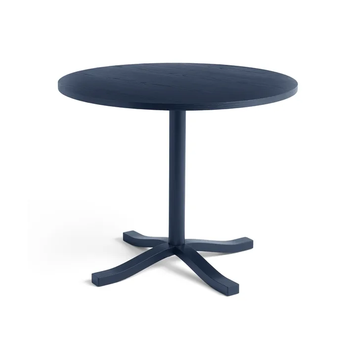 Pastis Table eettafel Ø90 - Steel blue lacquered ash - HAY