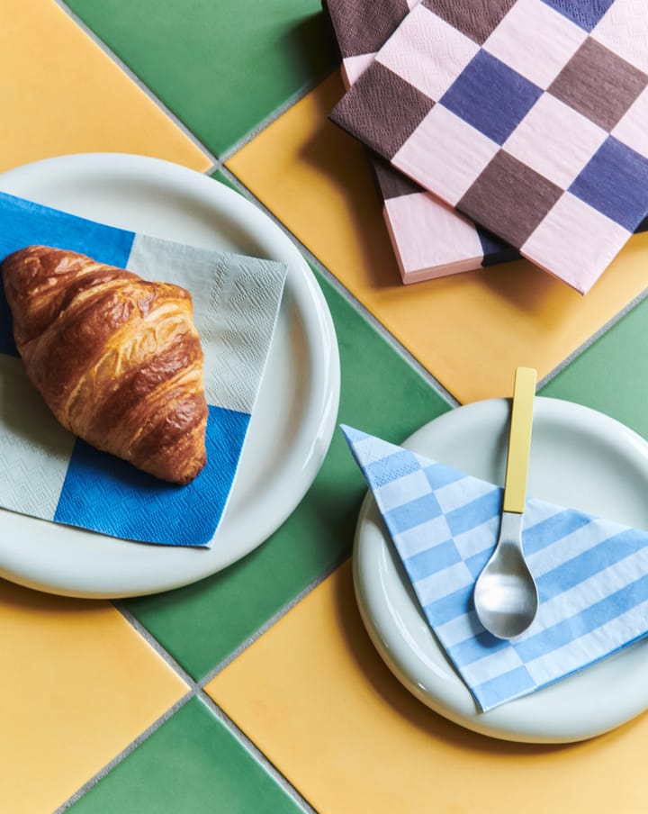 Pattern Dinner Check servet 40x40 cm 20-pack, Grey-blue L HAY