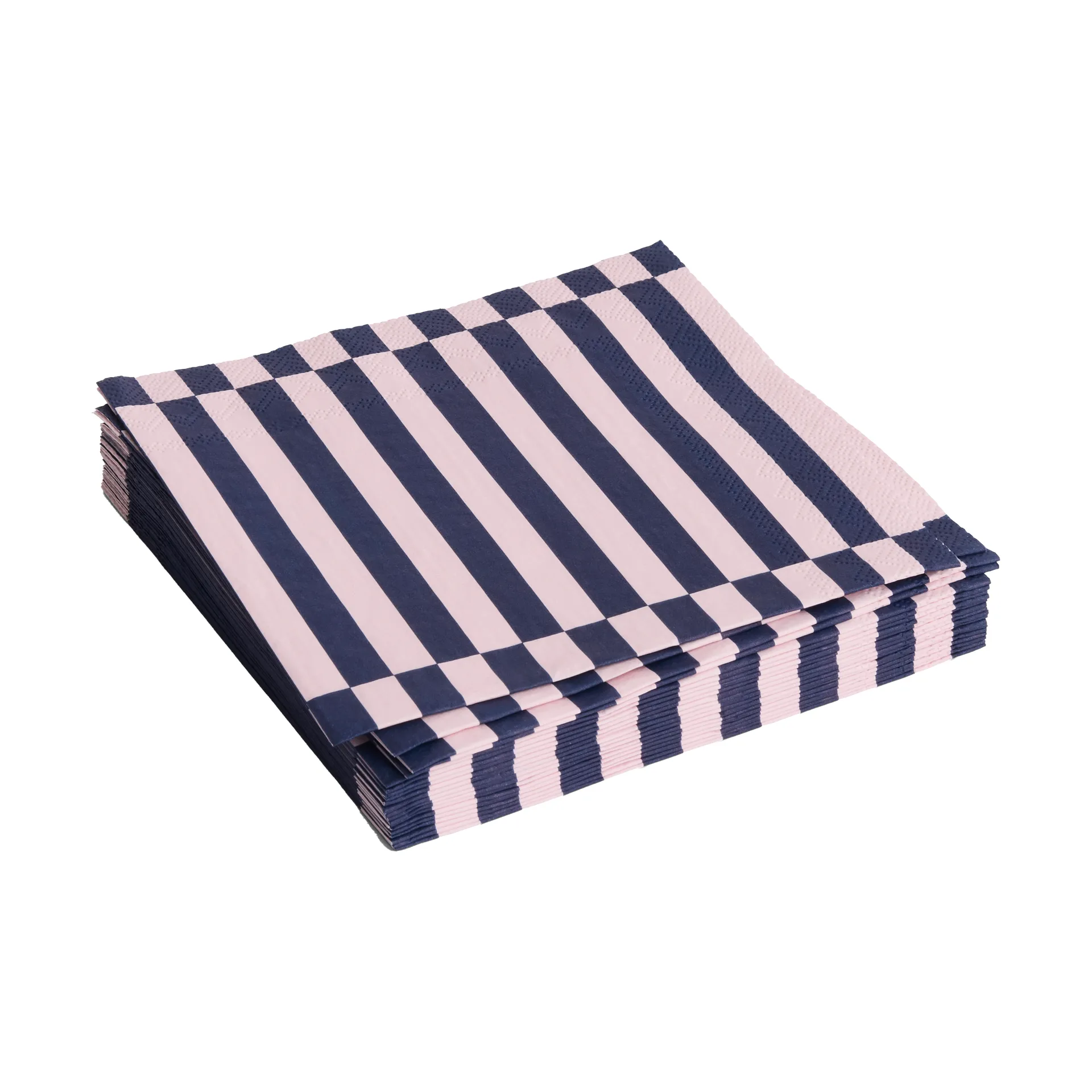 Pattern Dinner Stripe servet 40x40 cm 20-pack, Light pink-dark blue pillar HAY