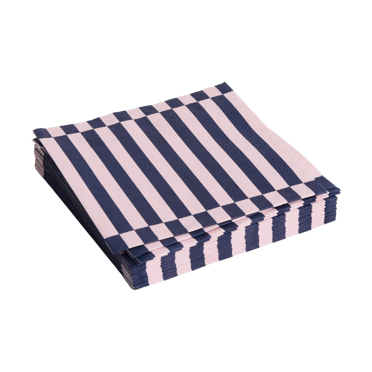 HAY Pattern Dinner Stripe servet 40x40 cm 20-pack Light pink-dark blue pillar