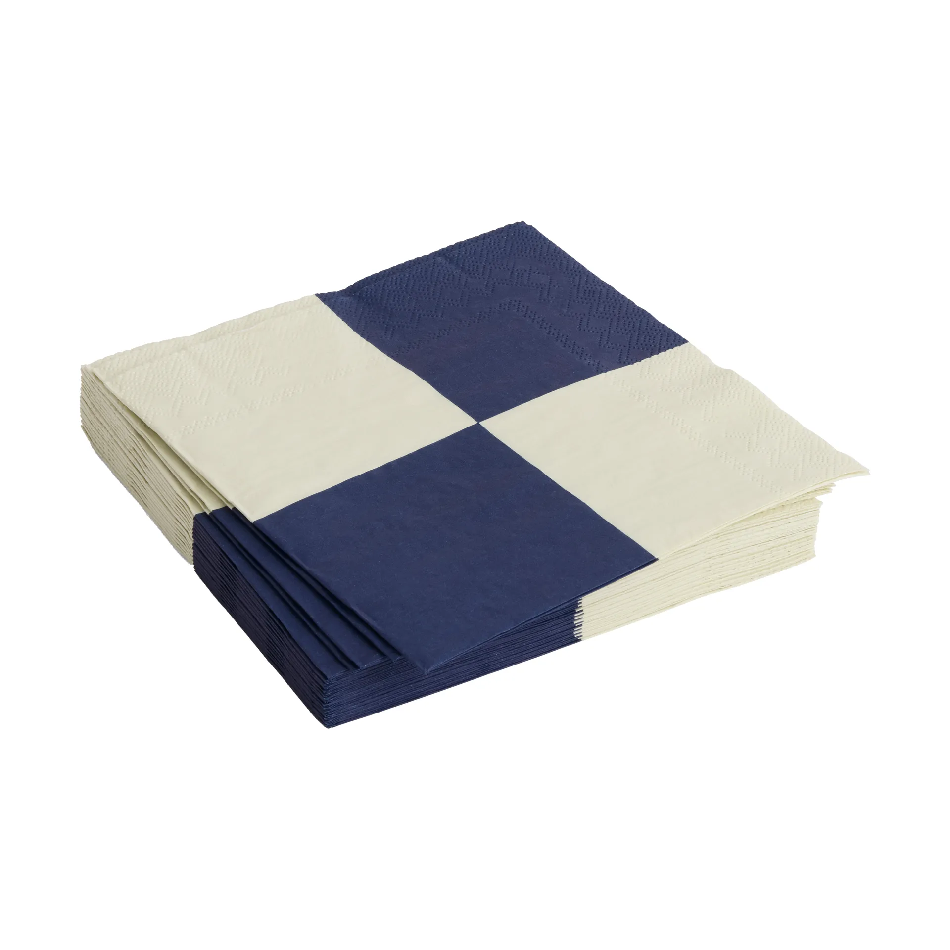 Pattern Lunch Check servet 33x33 cm 20-pack, Off white-dark blue L HAY