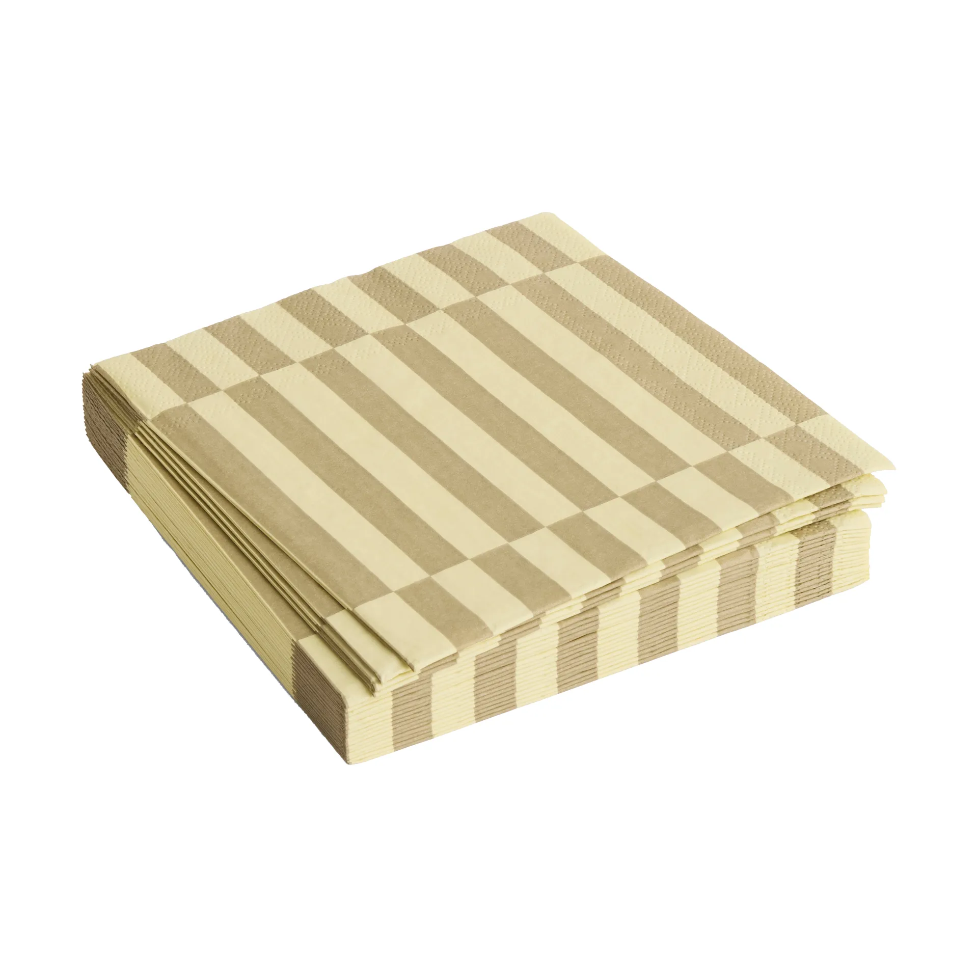 Pattern Lunch Stripe servet 33x33 cm 20-pack, Cream-sand pillar HAY