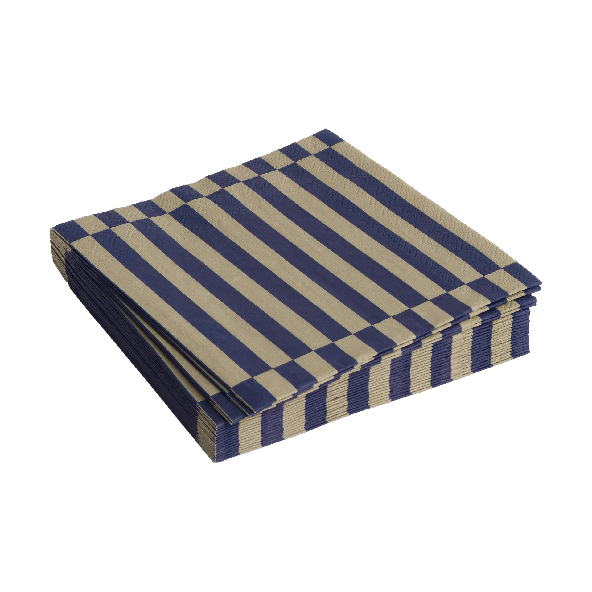 Pattern Lunch Stripe servet 33x33 cm 20-pack, Dark blue-dark sand pillar HAY