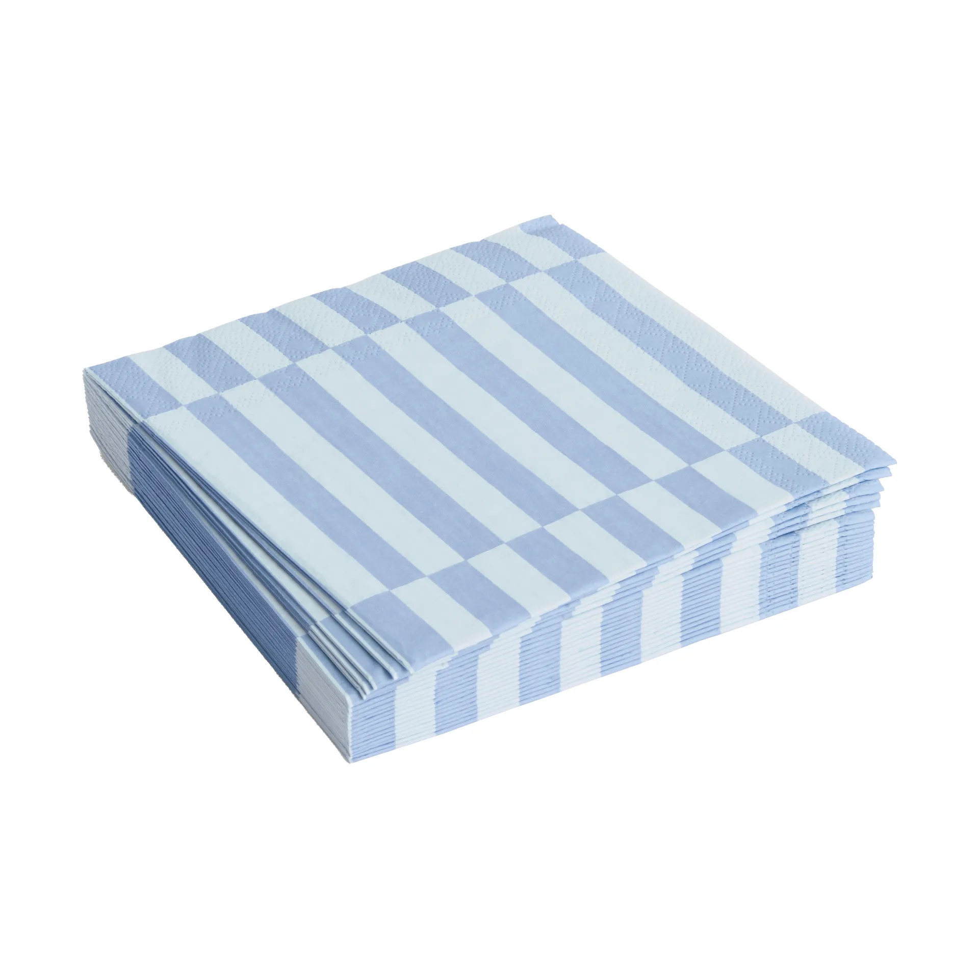 Pattern Lunch Stripe servet 33x33 cm 20-pack, Light blue-dusty blue pillar HAY