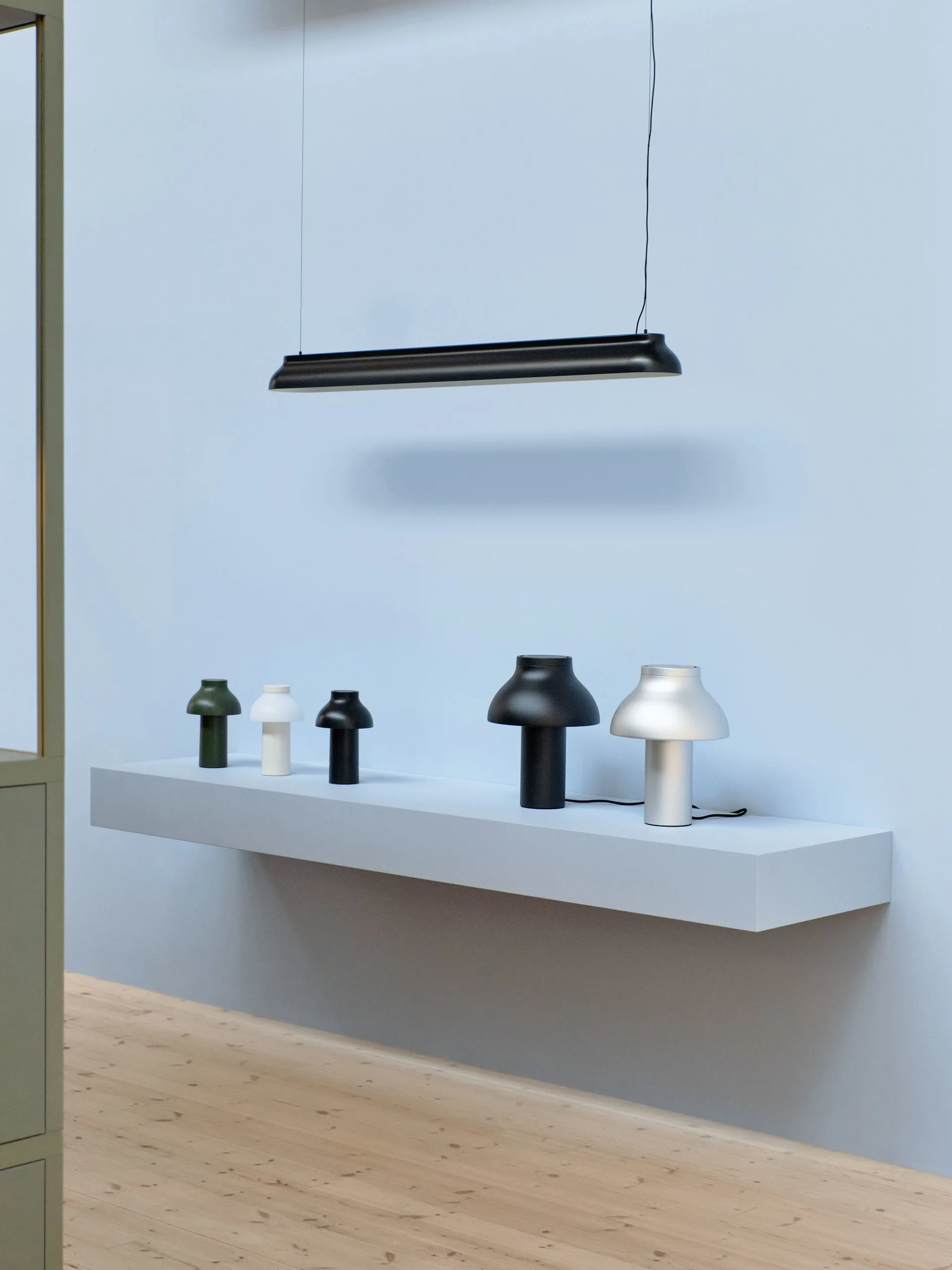 PC Linear hanglamp, Soft black HAY