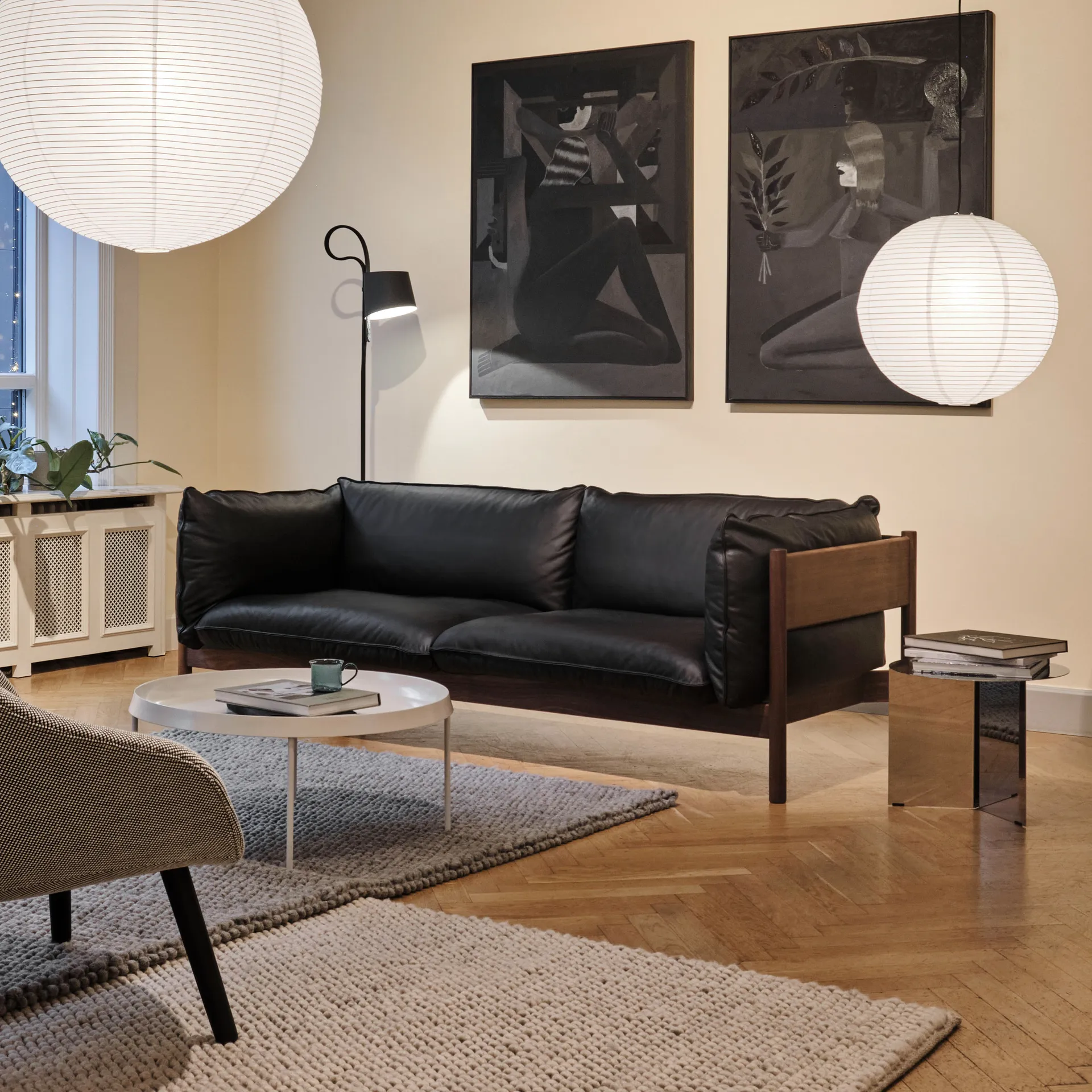 Peas wollen vloerkleed 140x200 cm, Medium grey HAY