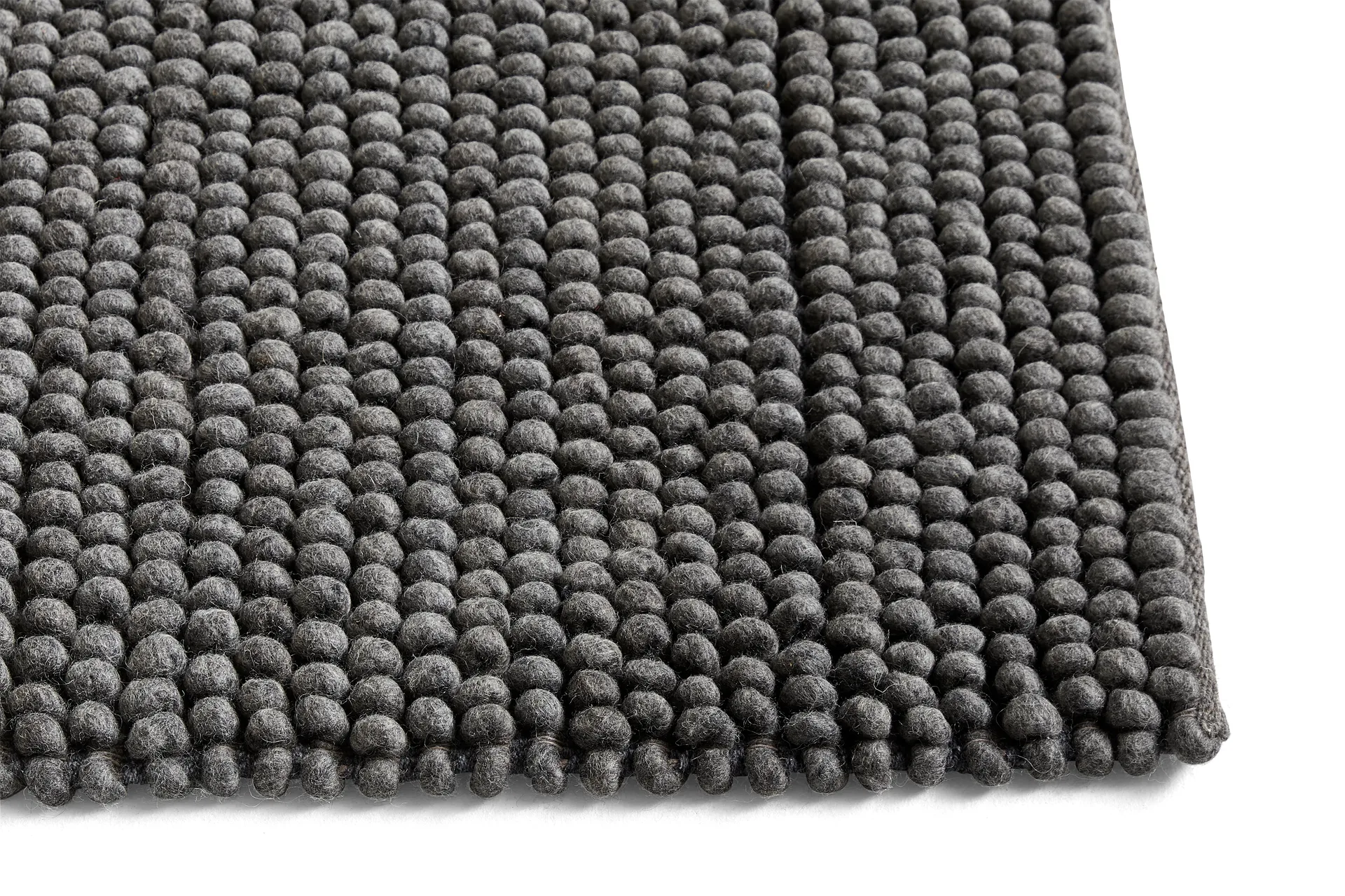 Peas wollen vloerkleed 200x300 cm, Dark grey HAY