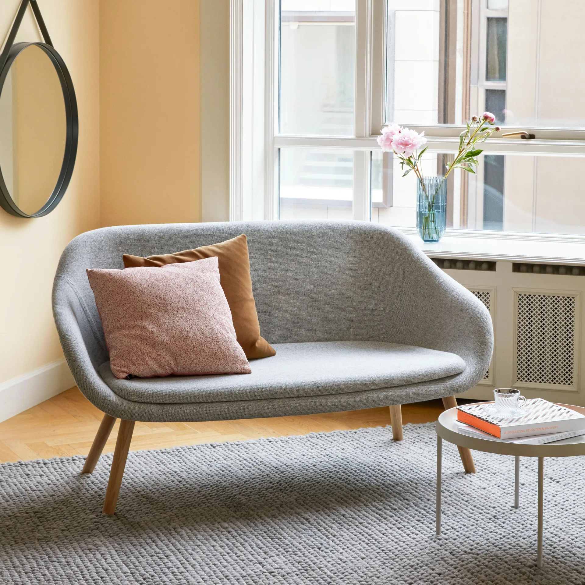 Peas wollen vloerkleed 200x300 cm, Medium grey HAY