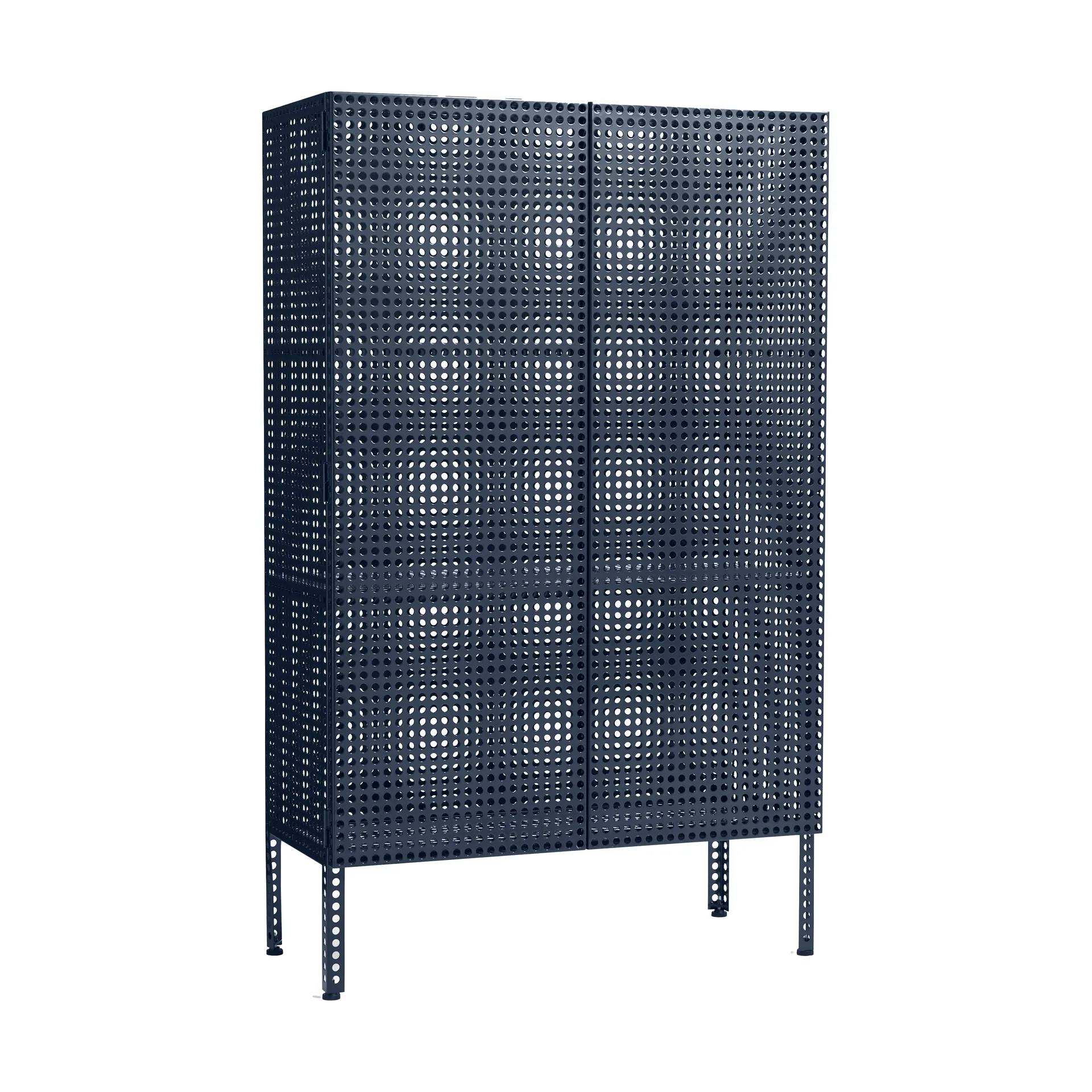 Perforated Cabinet kast large, Steel blue HAY
