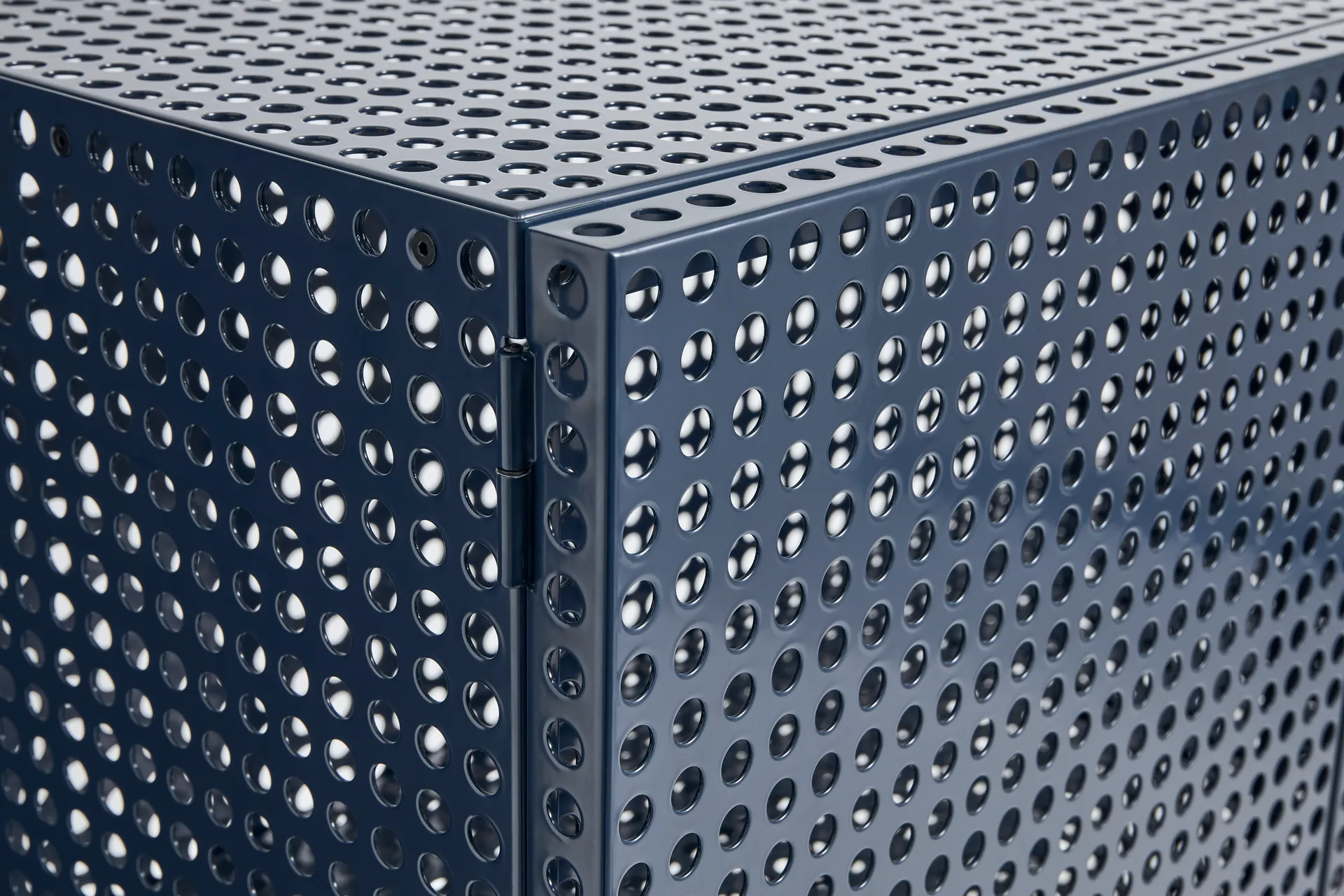 Perforated Cabinet kast large, Steel blue HAY