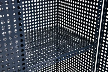 Perforated Cabinet kast large - Steel blue - HAY