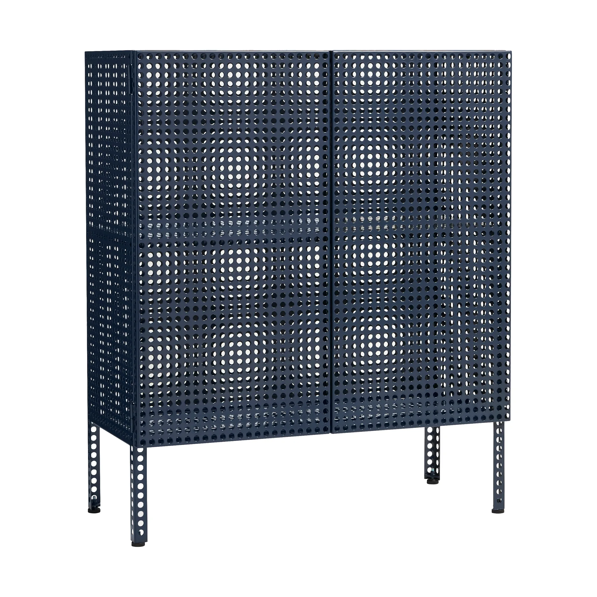 Perforated Cabinet kast medium, Steel blue HAY