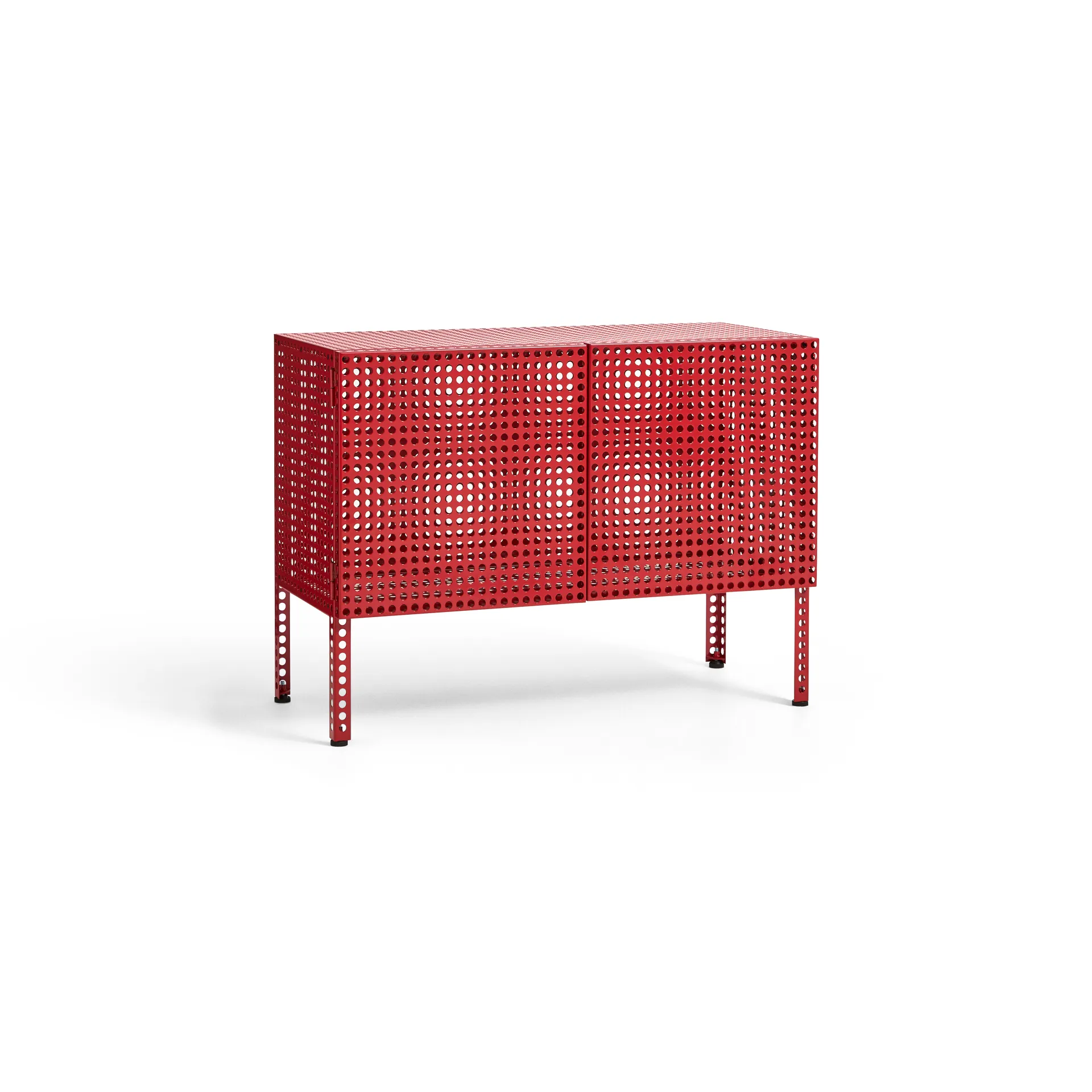 Perforated Cabinet kast small, Wine red HAY