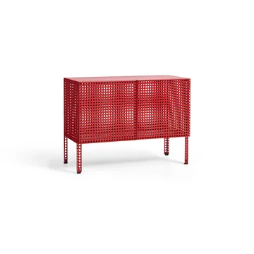 Perforated Cabinet kast small - Wine red - HAY