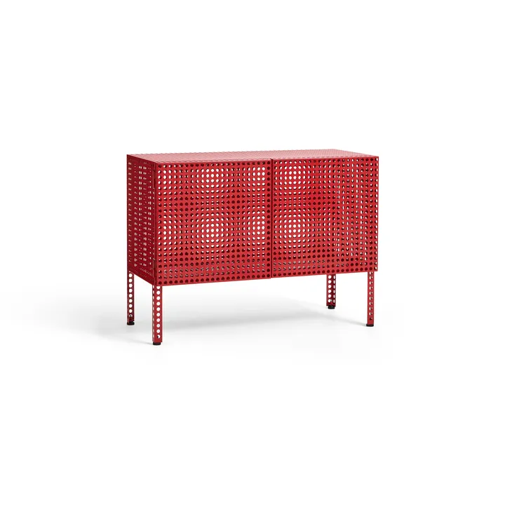 Perforated Cabinet kast small - Wine red - HAY