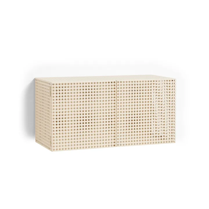 Perforated Cabinet wandkast small - Eggshell - HAY