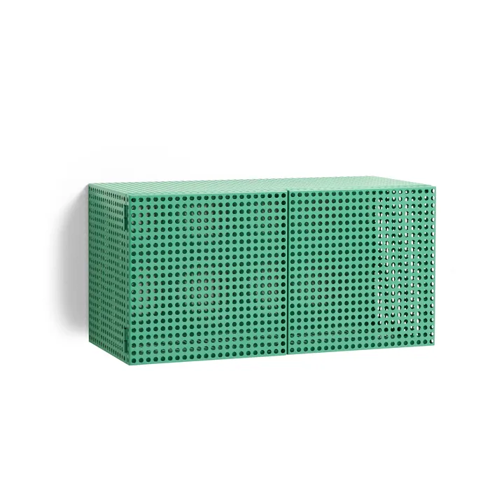 Perforated Cabinet wandkast small - Soft jade - HAY