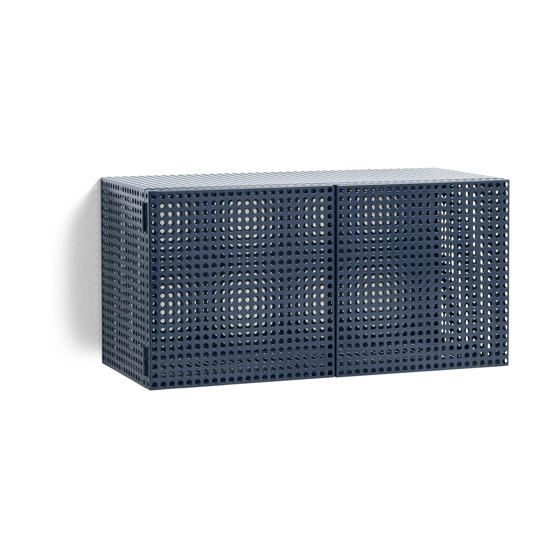 Perforated Cabinet wandkast small, Steel blue HAY