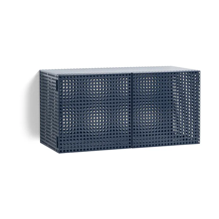 Perforated Cabinet wandkast small - Steel blue - HAY