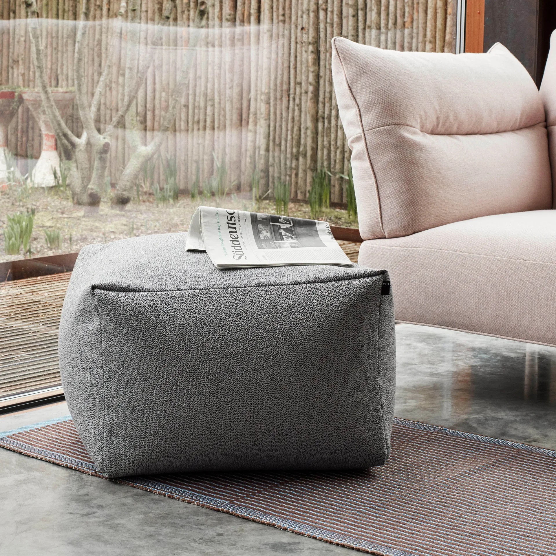 Pouf zitpoef sprinkle 59x59 cm, Grey HAY