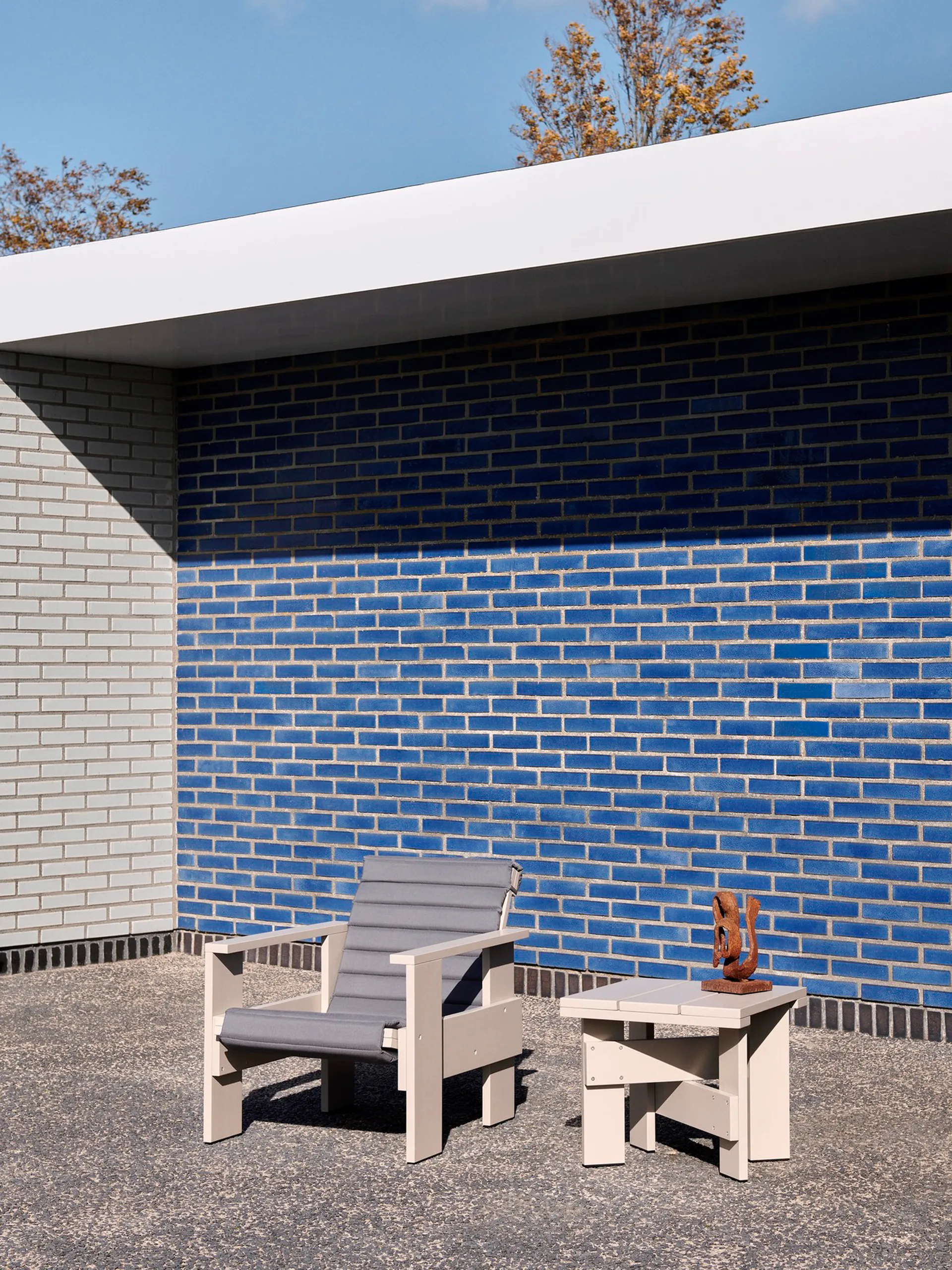 Quilten kussen voor Crate loungestoel, Sky grey HAY