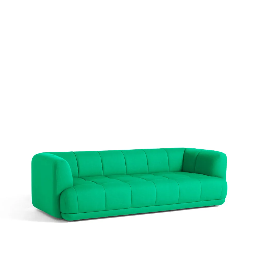 Quilton 3-zits bank, Stof Vidar 932 groen HAY