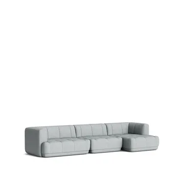 Quilton combinatie 17 modulaire bank - Stof Remix 123 grijs – rechts - HAY