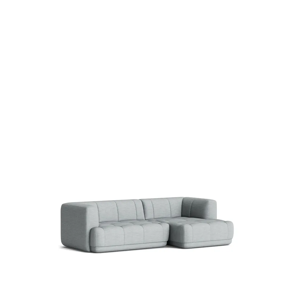 Quilton combinatie 19 modulaire bank divan rechts, Stof Remix 123 grijs HAY
