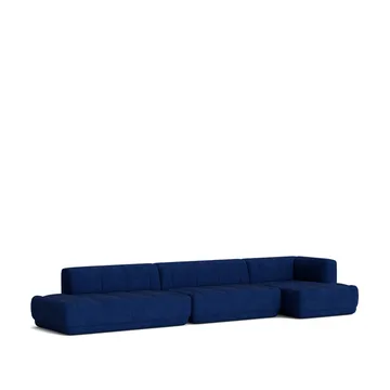 Quilton combinatie 23 modulaire bank rechts - Stof Raas 772 donkerblauw - HAY