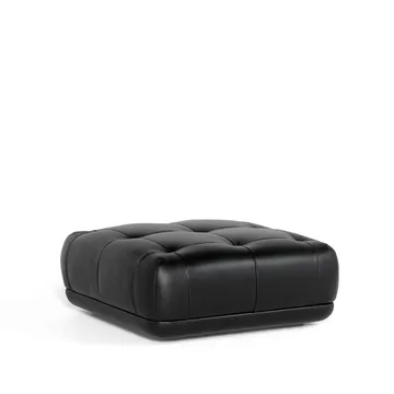 Quilton voetenbank - Leer Sense black - HAY