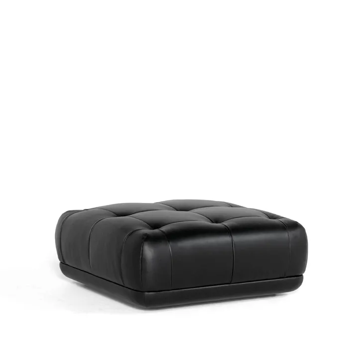 Quilton voetenbank - Leer Sense black - HAY